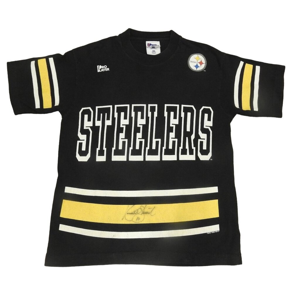 Vintage Pro Player NFL Pittsburgh Steelers Kordell Stewart Jersey T-Shirt AUTO
